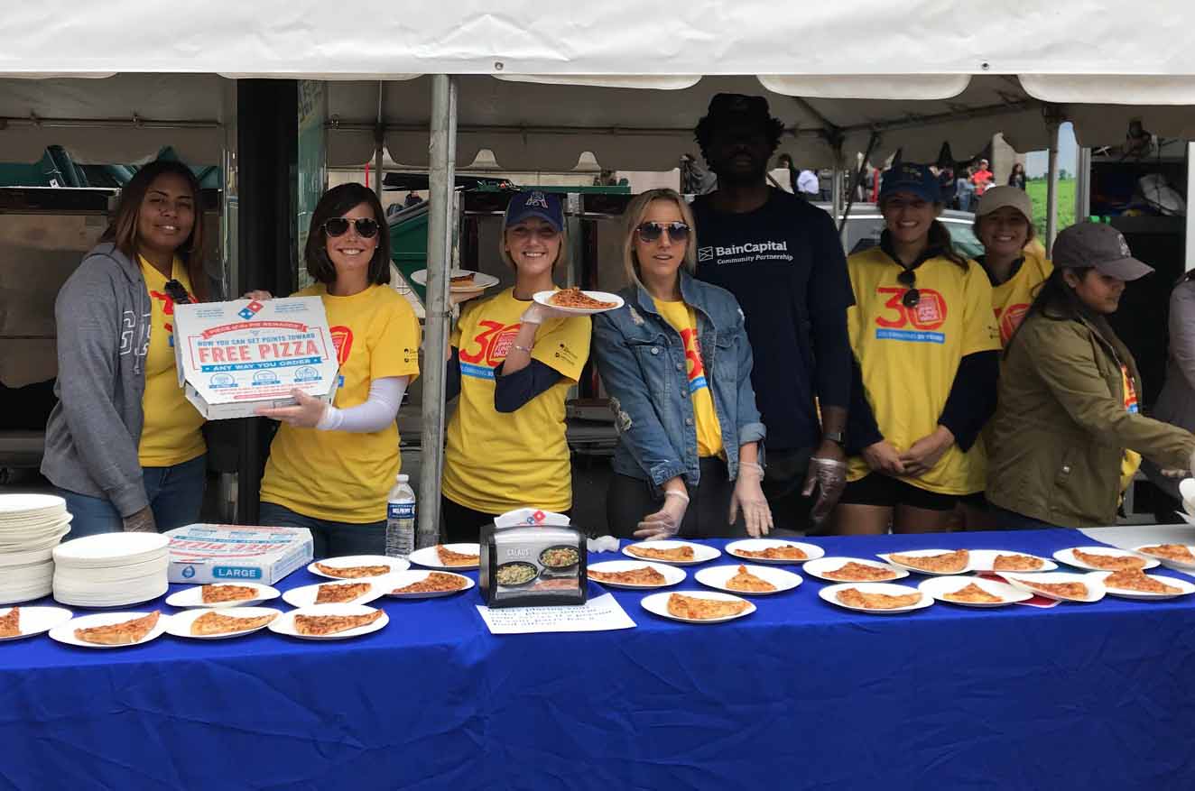 Blue blood AI Partners with Dominos at the Boston Marathon Jimmy Fund Walk